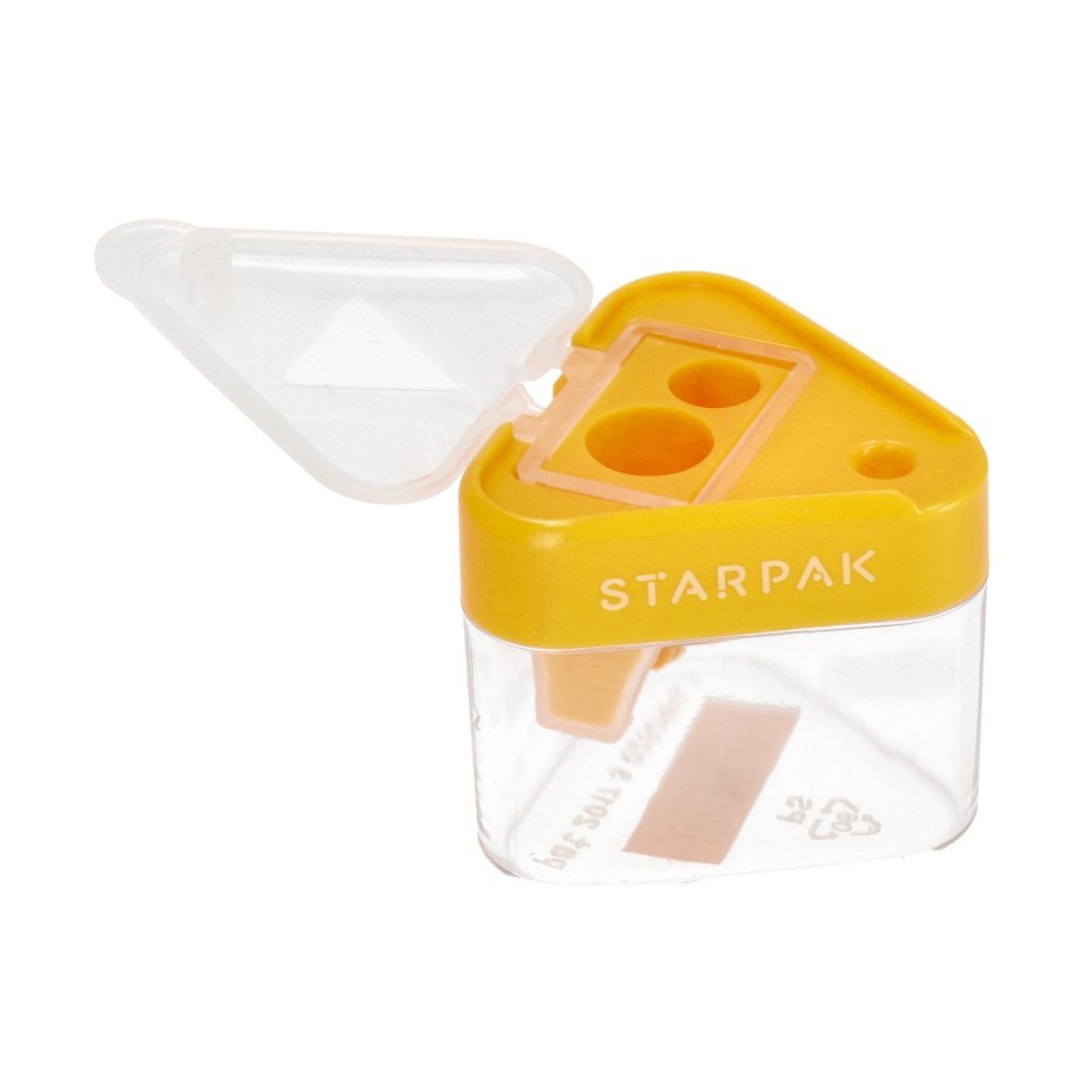 Afilador 2 HOJAS TRIANGULAR NARANJA B/C STARPAK 470997